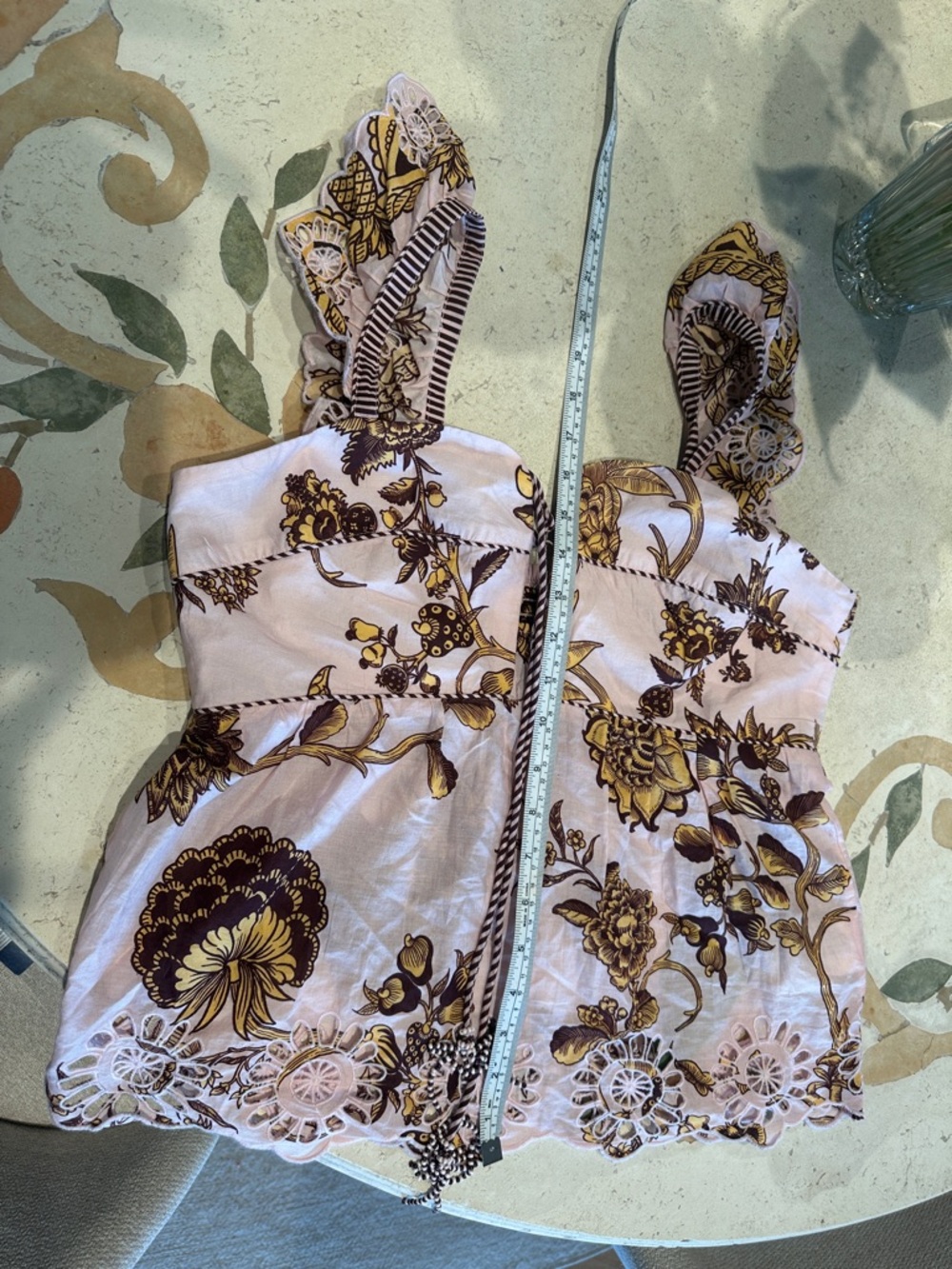 FARM Rio Pink and Gold Floral Blouse - Picture 6 of 7